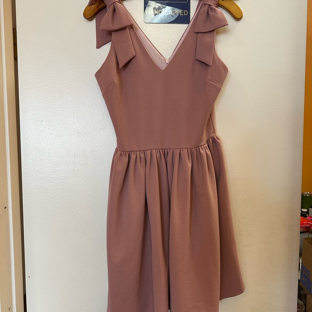 Aqua Pink Sleeveless V-Neck Sundress